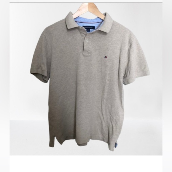 Tommy Hilfiger Men's Classic Preppy Tan Polo Shirt Large - Picture 1 of 11